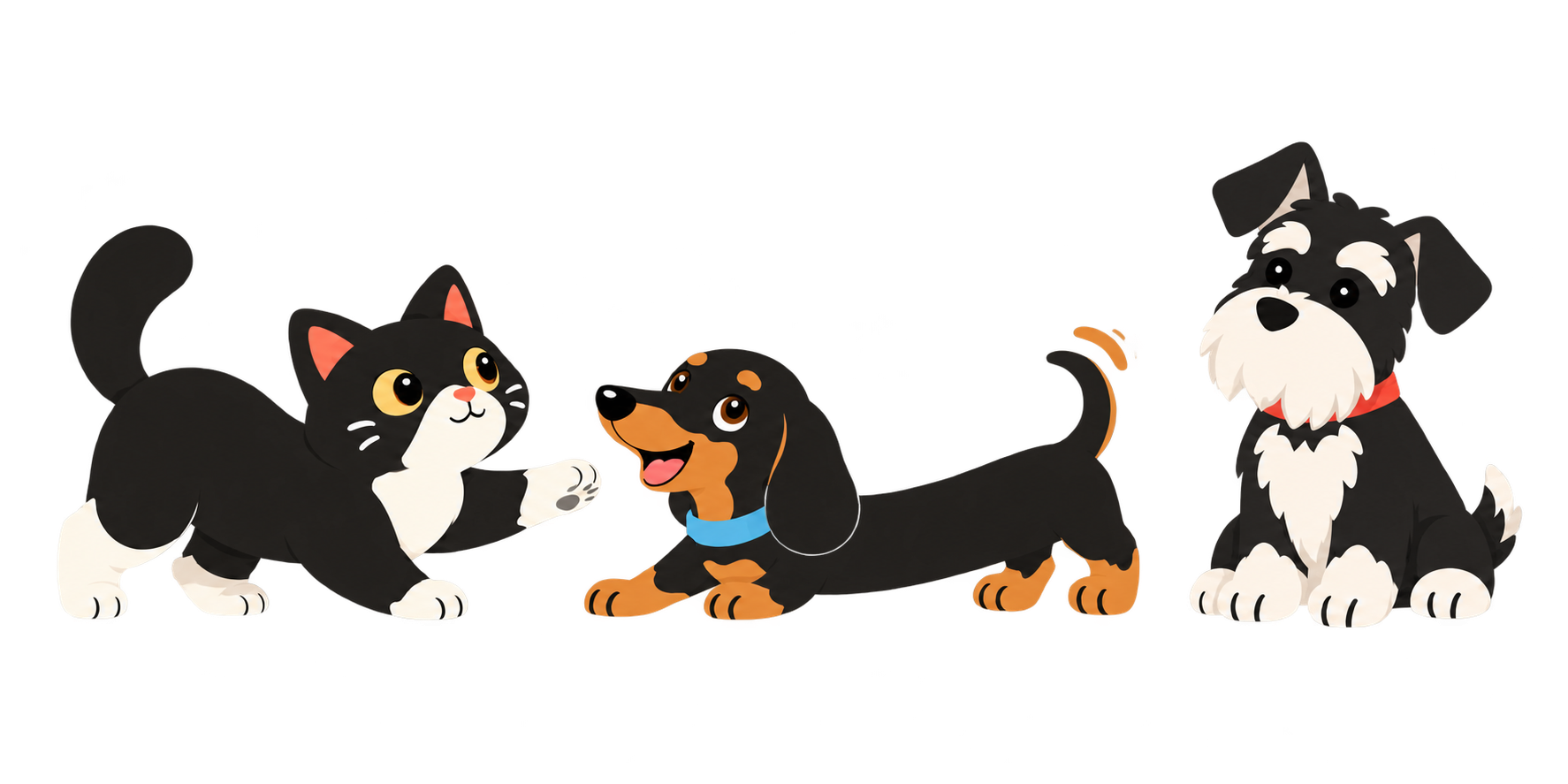 Three Fluffsquatter animal friends